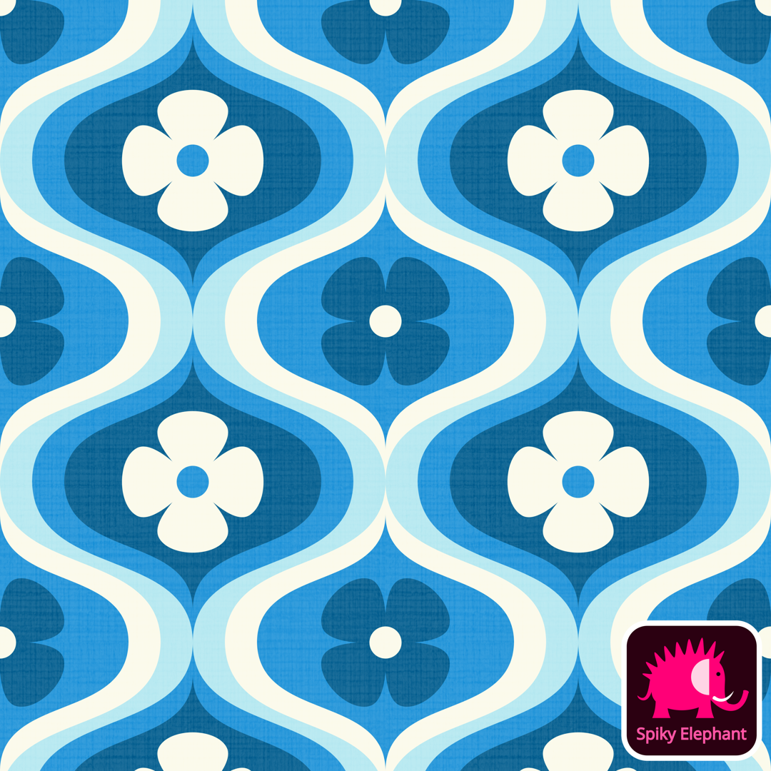 70s Retro Ogee Flowers