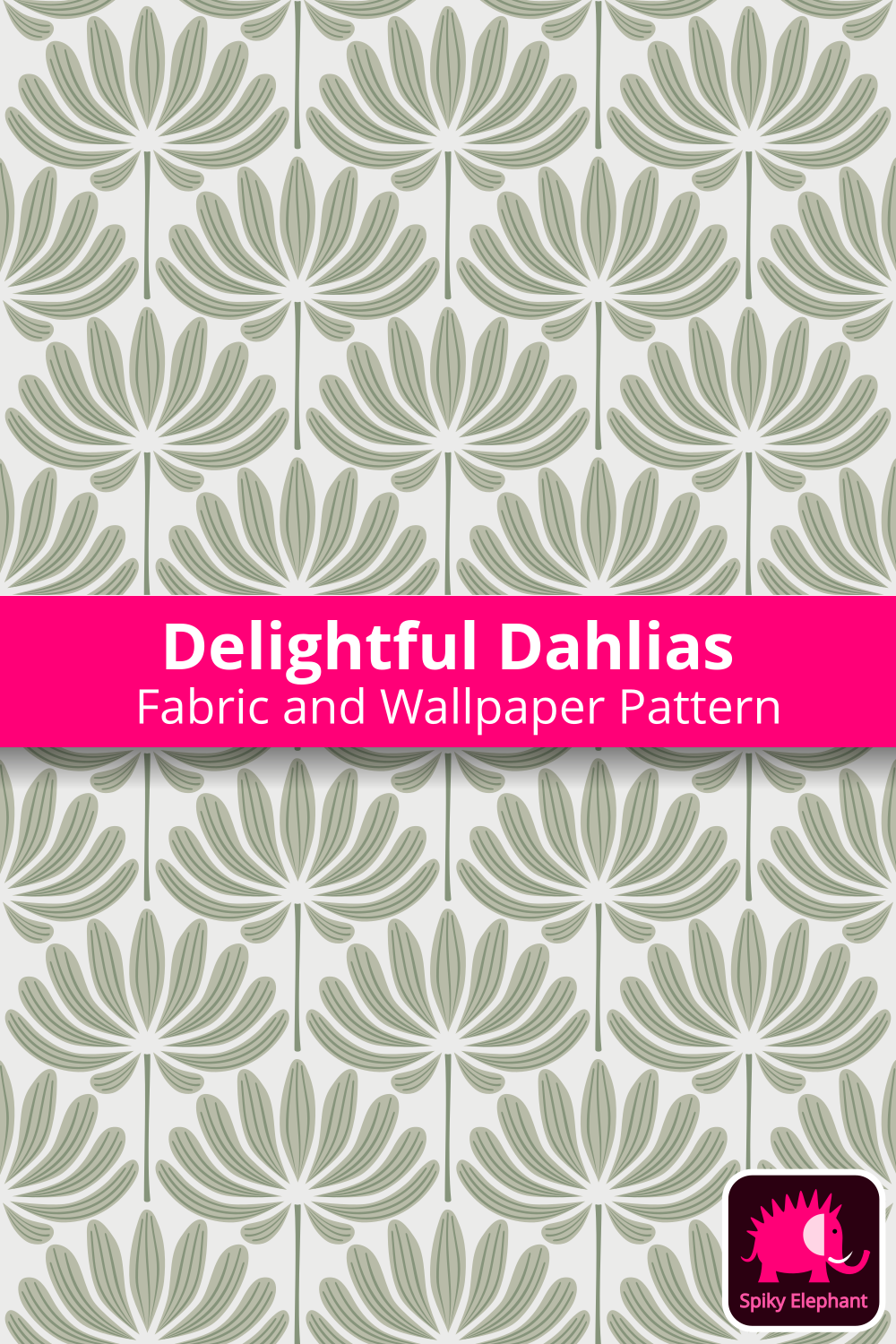 Delightful Dahlias - Sage Green and Olive Dahlia Flowers on Soft Green Cream wallpaper and fabric - Sage Green and Olive Dahlia Flowers on Soft Green Cream
