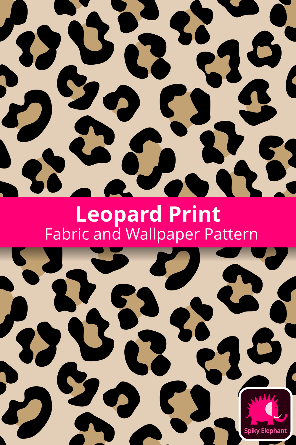Leopard Print - Black, Beige and Cream Leopard wallpaper and fabric - Black, Beige and Cream Leopard