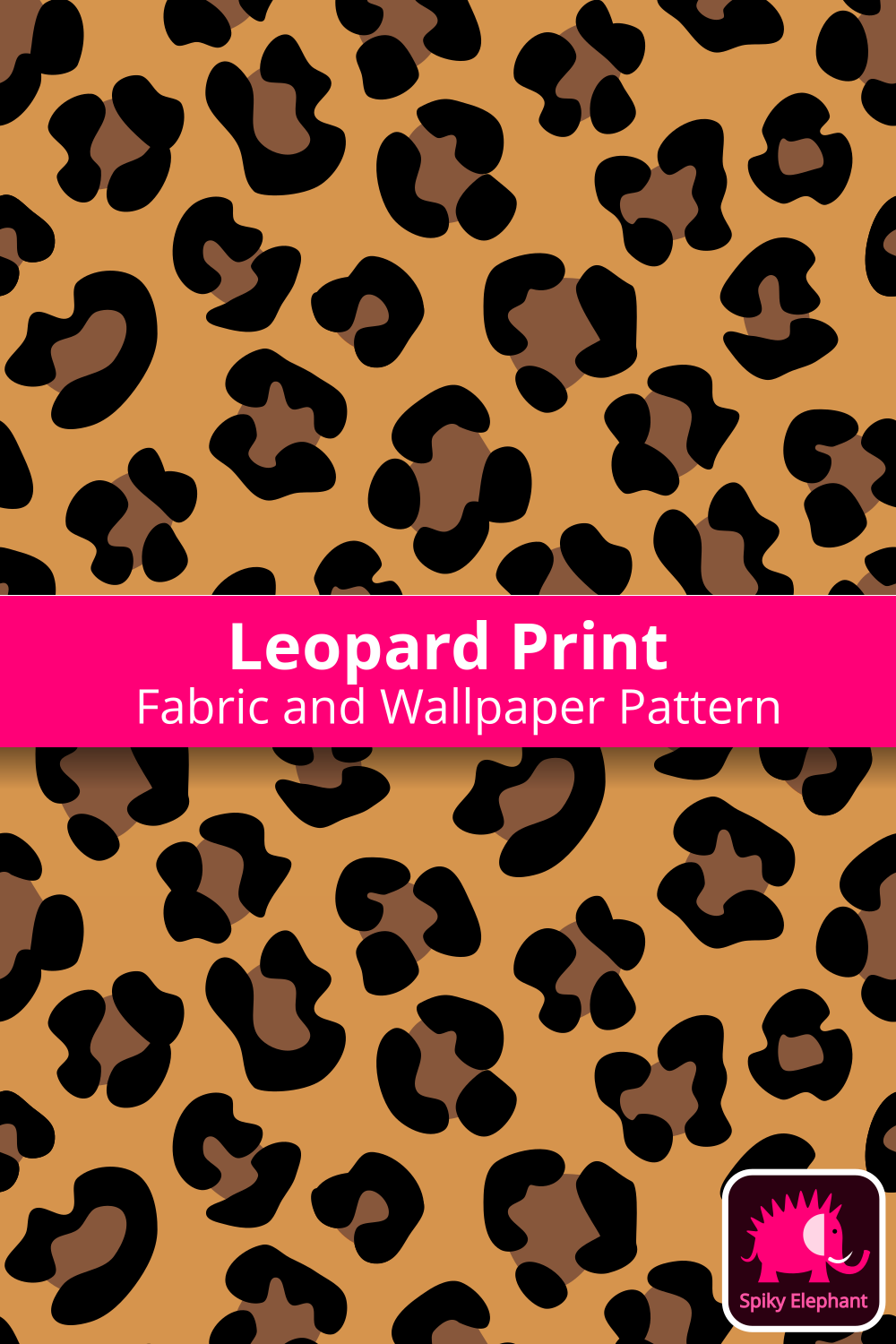 Leopard Print - Black, Brown and Camel Leopard wallpaper and fabric - Black, Brown and Camel Leopard