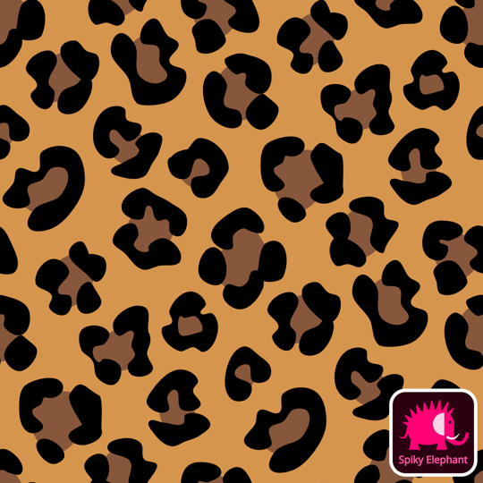 Leopard Print wallpaper and fabric - Black, Brown and Camel Leopard