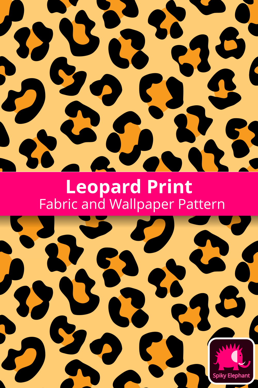 Leopard Print - Black, Orange and Yellow Leopard wallpaper and fabric - Black, Orange and Yellow Leopard
