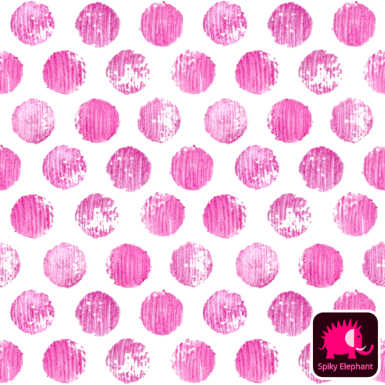 Stamped Dots Block Print wallpaper and fabric - Pink Dots Block Print