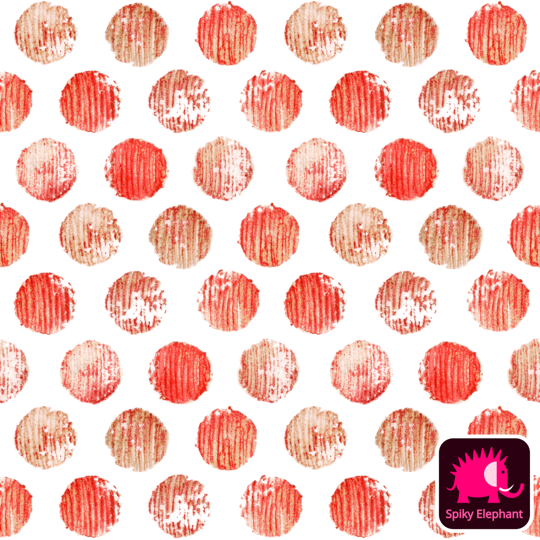 Stamped Dots Block Print wallpaper and fabric - Wooden Red Dots Block Print