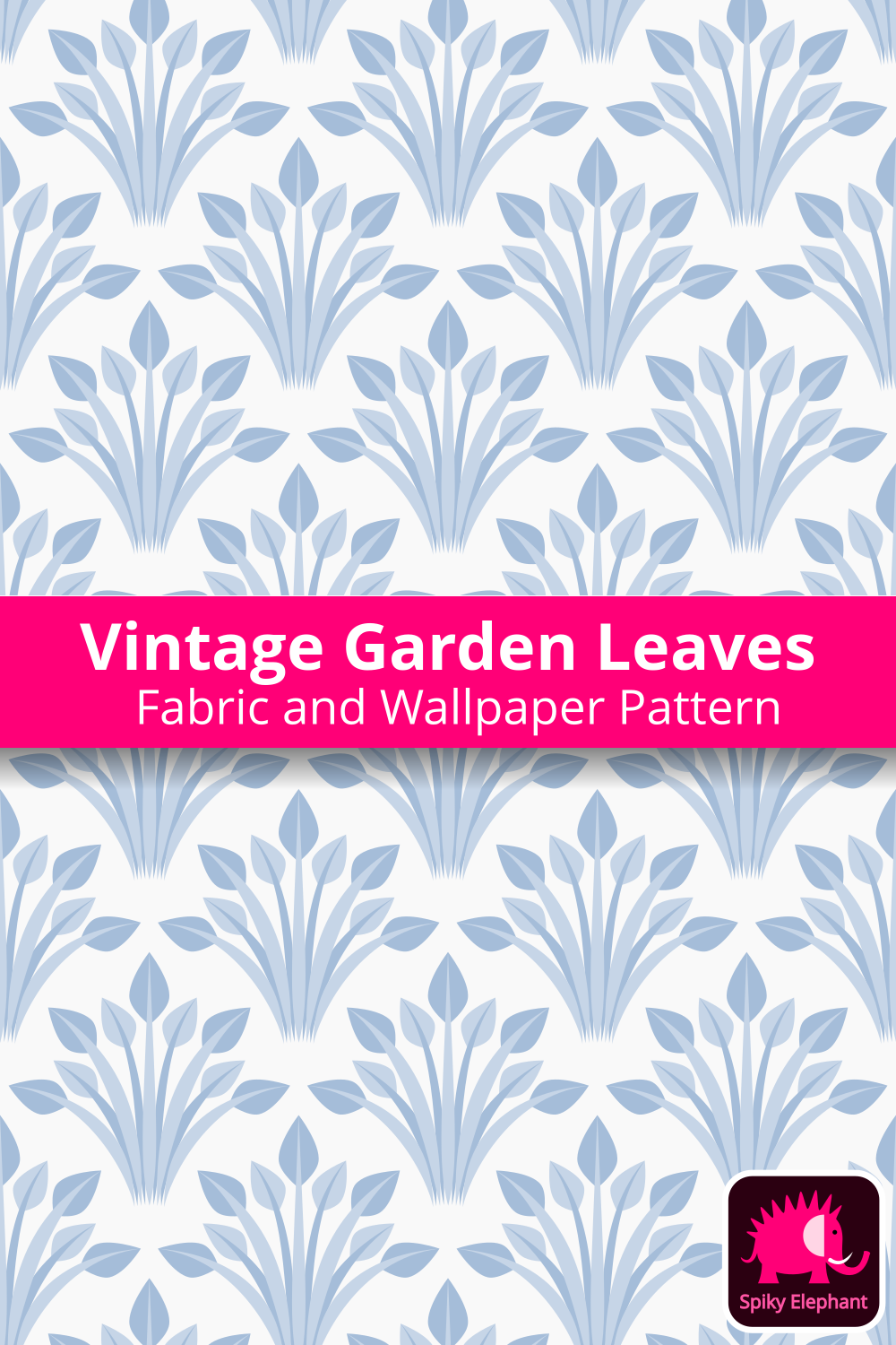Vintage Garden Leaves - Coastal Kitchen Blue Ivory Cream wallpaper and fabric - Coastal Kitchen Blue Ivory Cream