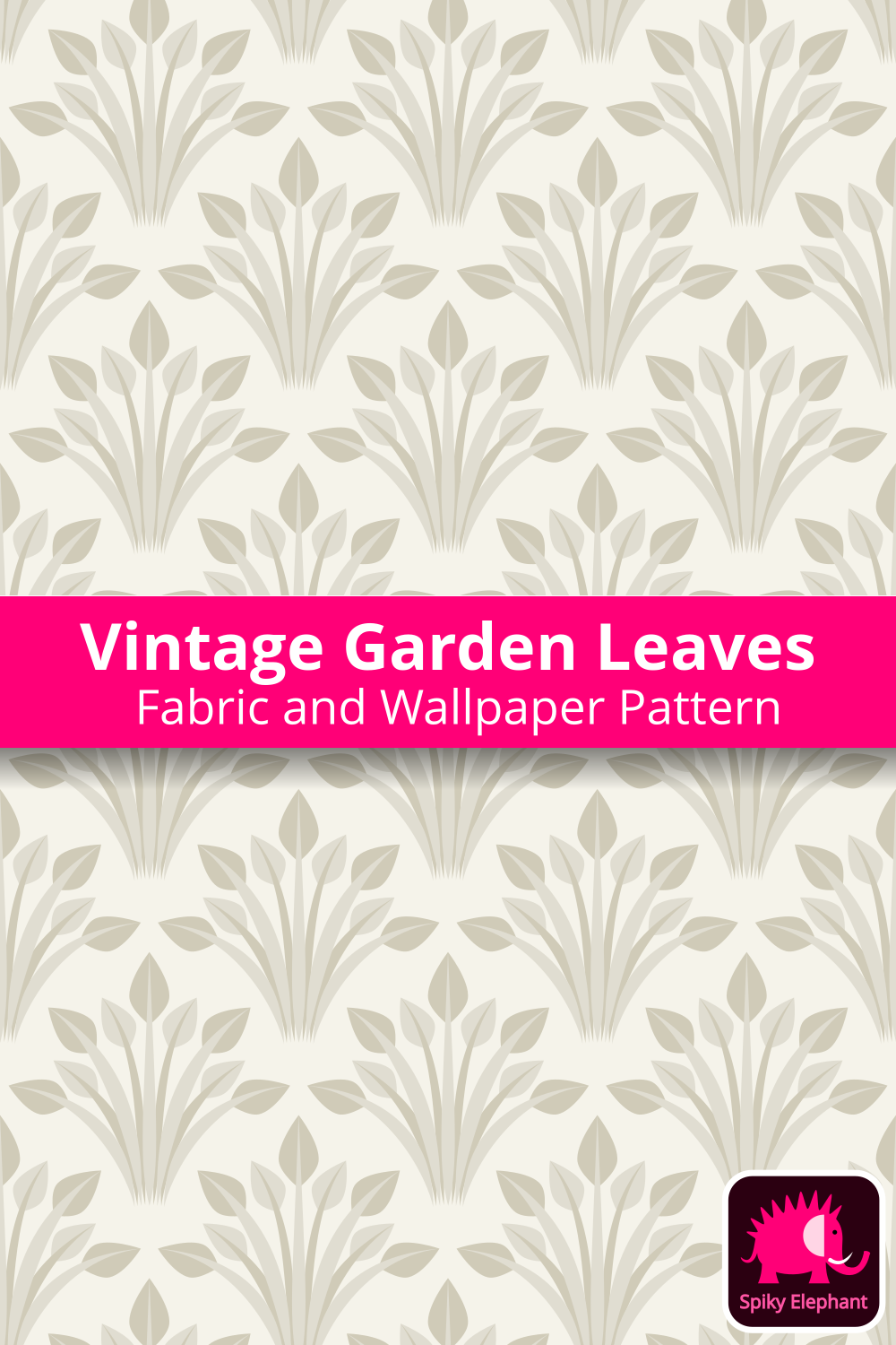 Vintage Garden Leaves - Neutral Pale Beige Tan Ivory Cream wallpaper and fabric - Neutral Pale Beige Tan Ivory Cream